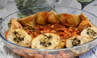 Куриные ножки фаршированные грибами