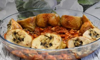Куриные ножки фаршированные грибами