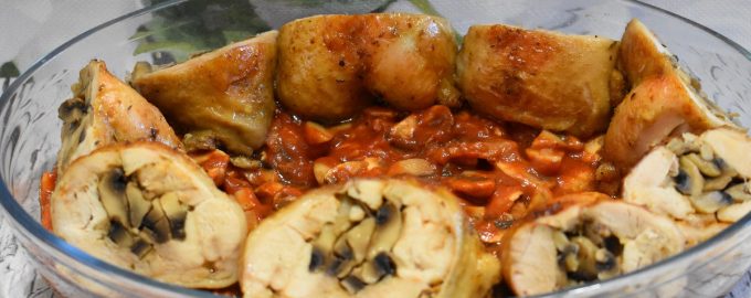 Куриные ножки фаршированные грибами